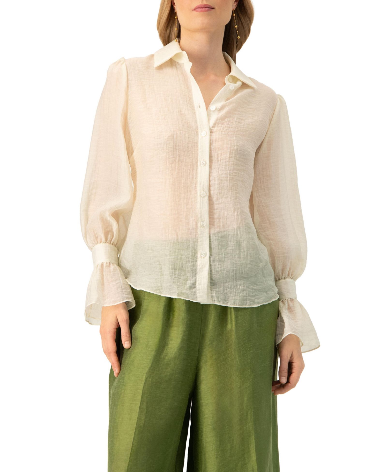 Рубашка Ivonne Women's See-Through Long Sleeve с широкими манжетами