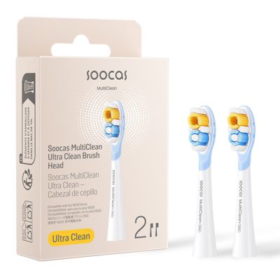 Сменные головки для электрической зубной щетки Soocas Multiclean Ultra Clean, совместимые с NEOS II и NEOS II Ultra, 2 шт.