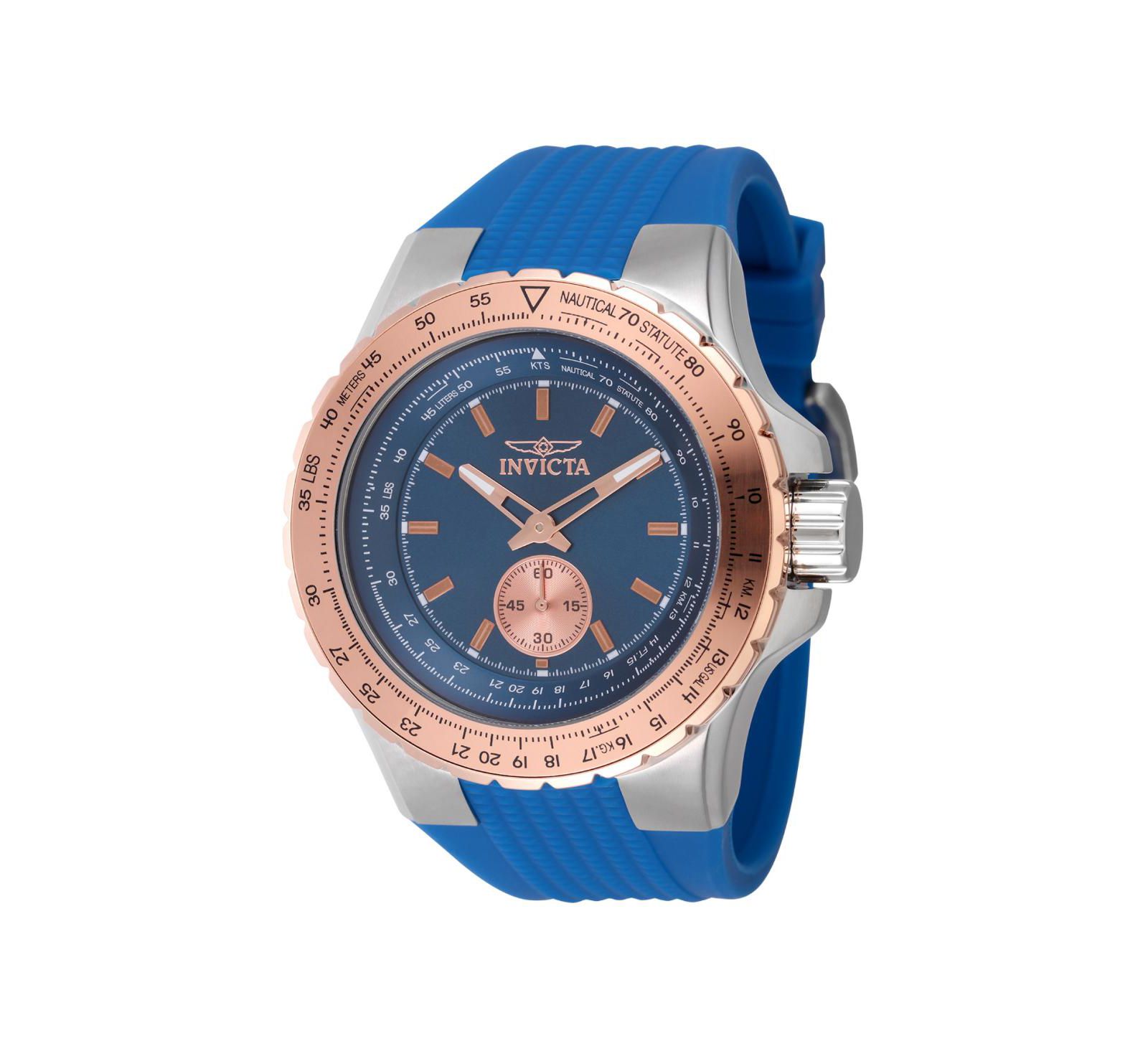 Invicta Men's 49309 Aviator  Quartz Multifunction Blue Dial Watch