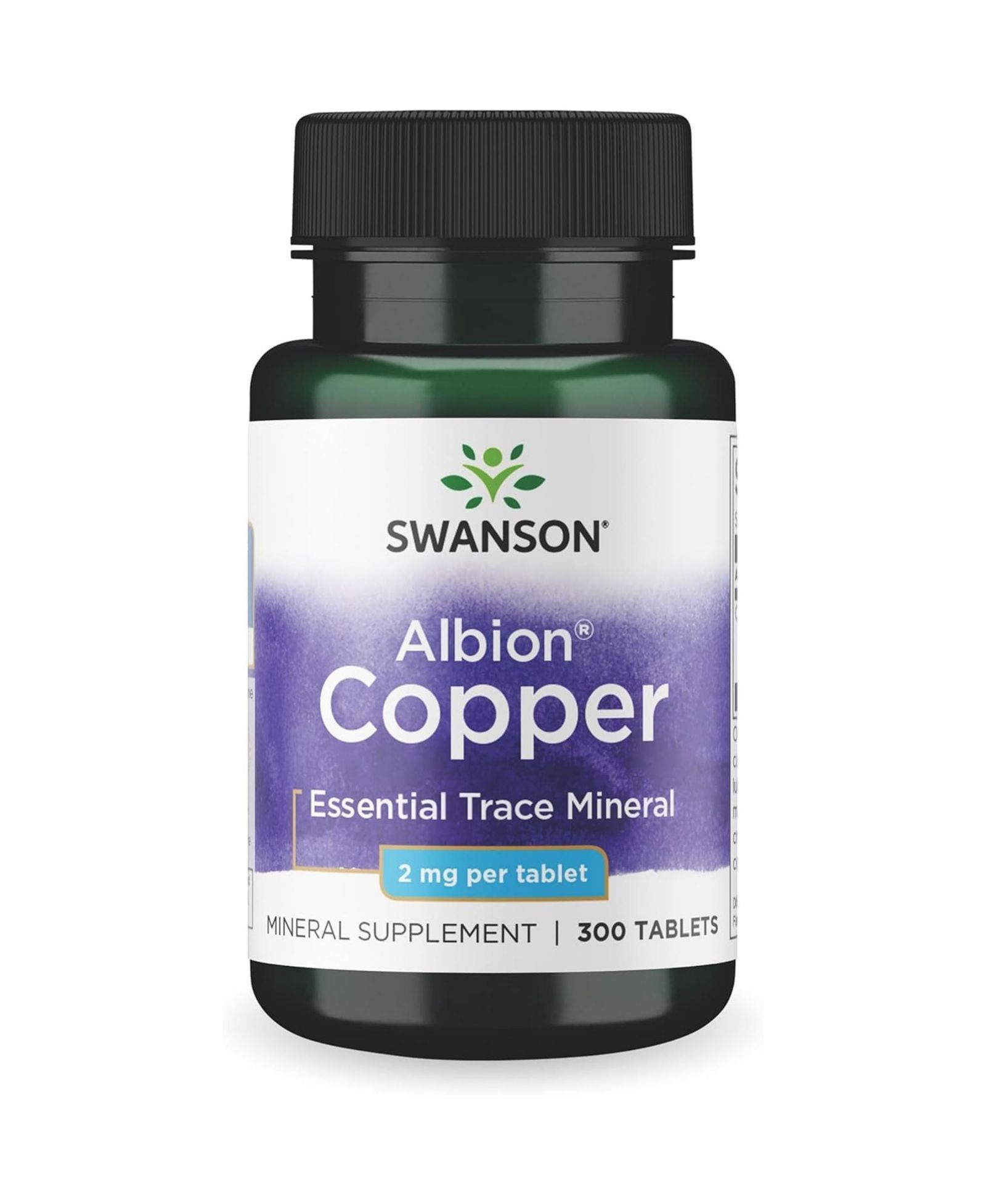 Пищевая добавка Swanson Copper Antioxidant Immune System Red Blood Cell Support Mineral Supplement copper chelate 2 mg 300 Tablets