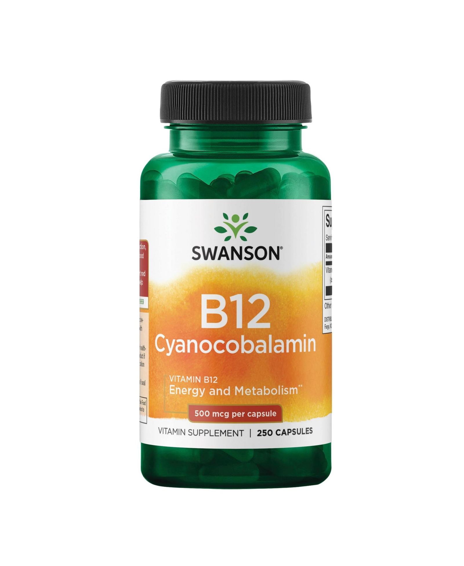 Витамин B12 Swanson Cyanocobalamin, 250 капсул