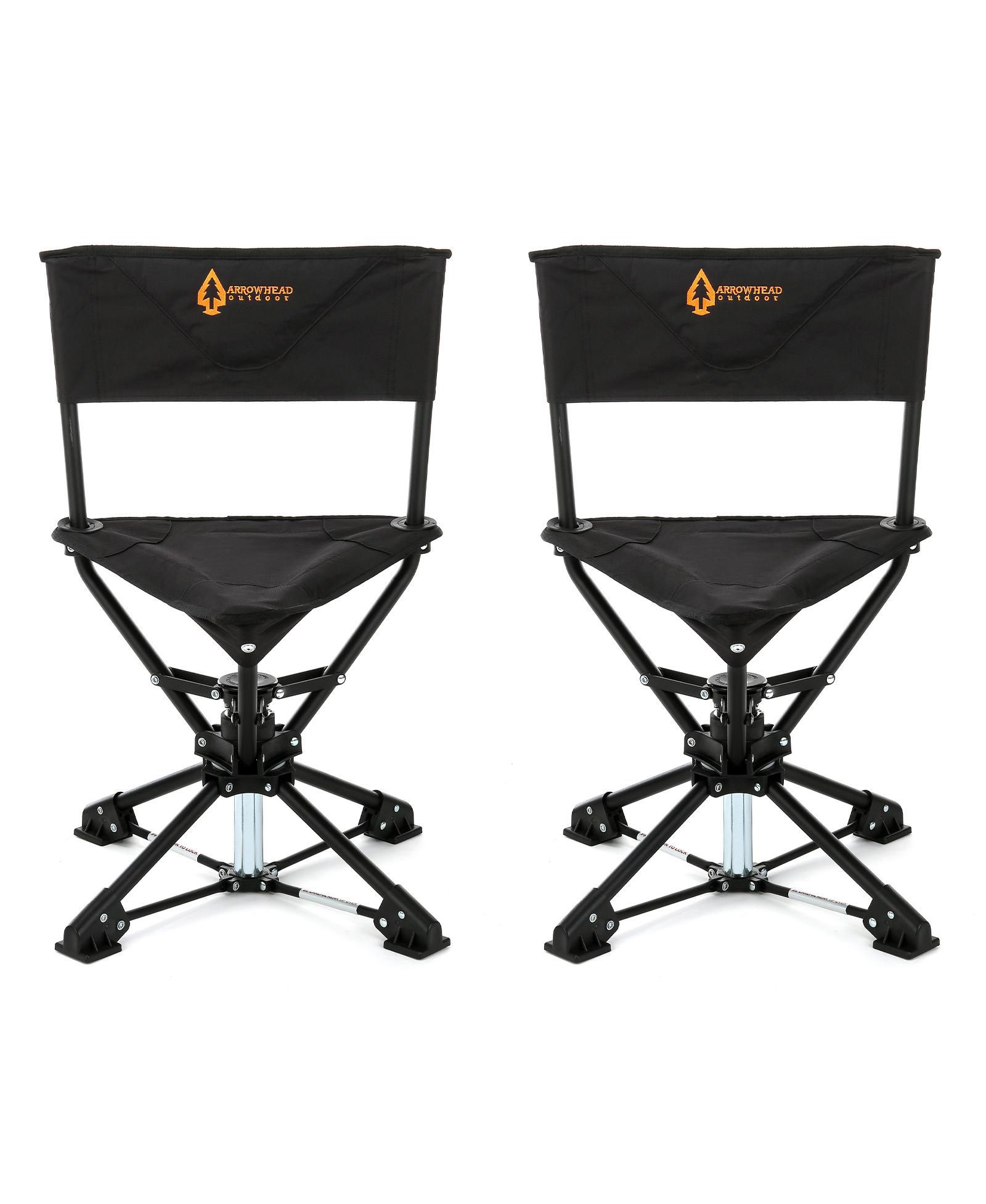 ARROWHEAD OUTDOOR 360degree(s) Degree Compact Swivel Hunting Stool Chair with No-Sink Feet - (2-Pack)