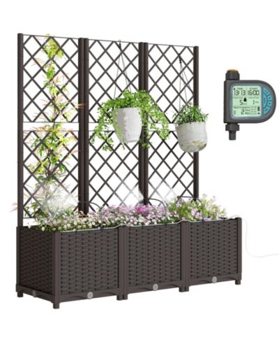 Набор из 3 шт. Outsunny Self-Watering Planter с решеткой, комплект для автополива