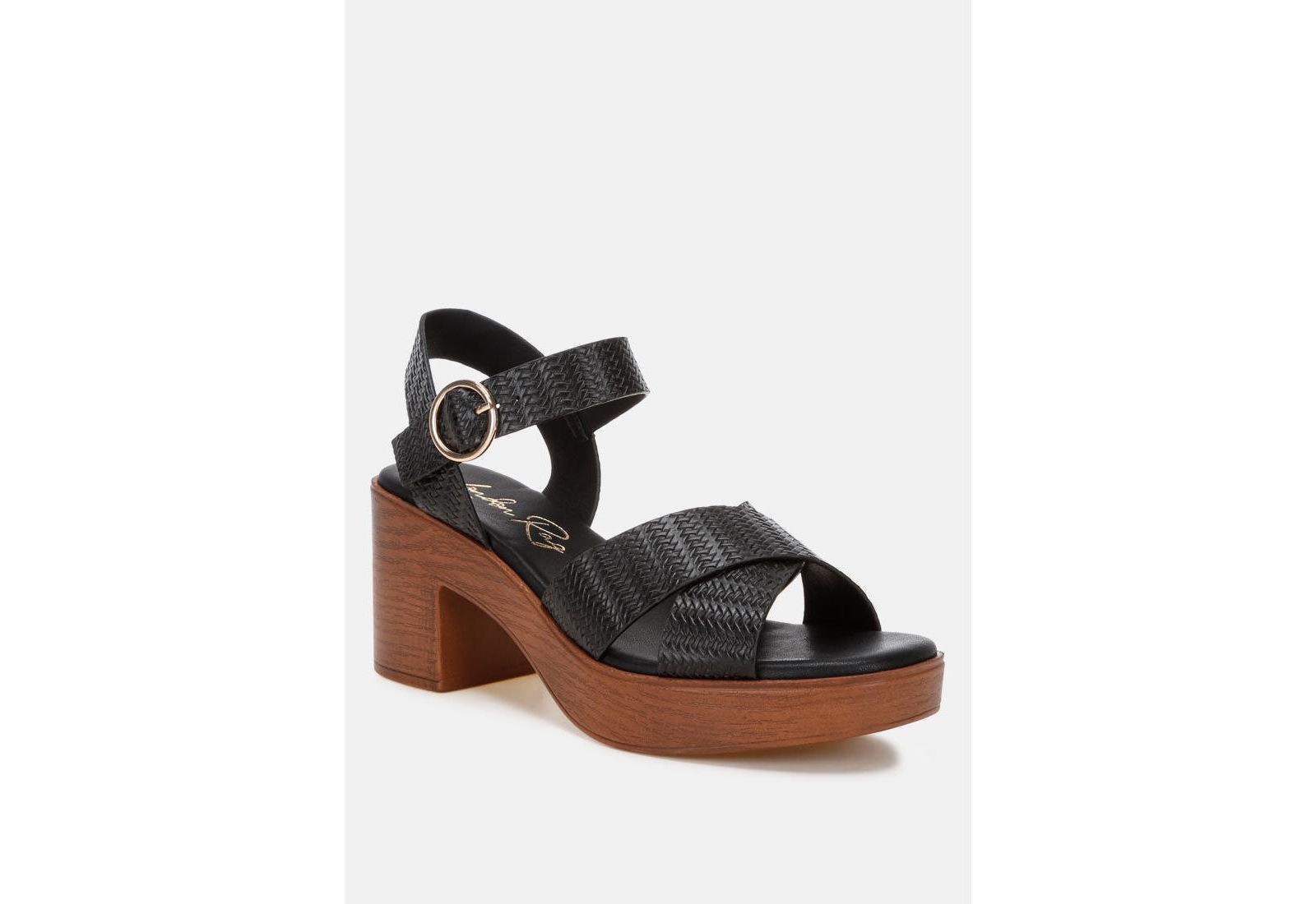 London Rag Women's Elenia Platform Block Heel Sandals