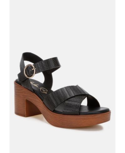 London Rag Women's Elenia Platform Block Heel Sandals
