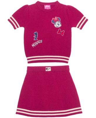 Disney Детский комплект Minnie Mouse: свитер с коротким рукавом и юбка Varsity, 2-Piece Set