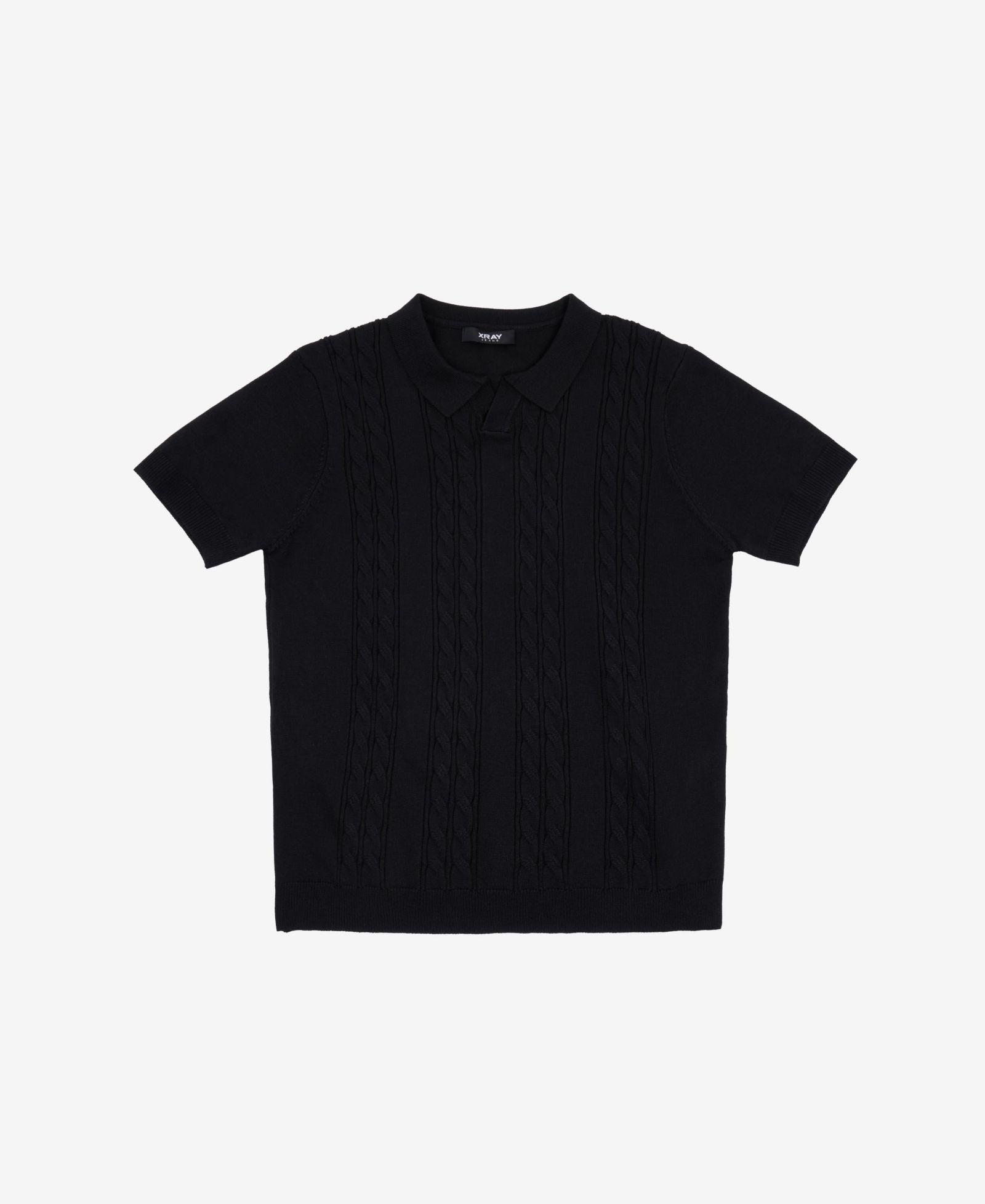 Детский джемпер-поло XRAY Cable Knit Short Sleeve Johnny Collar