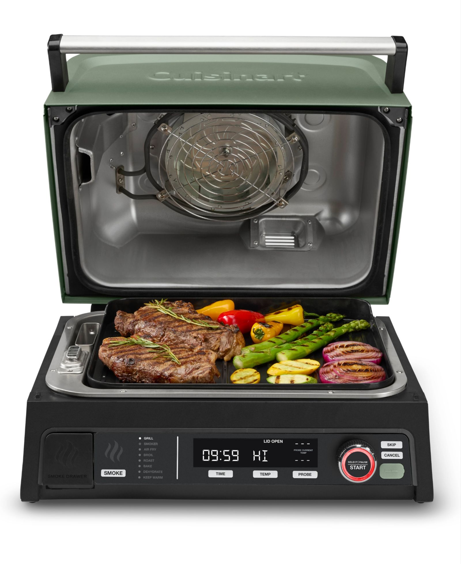 Электрический гриль Cuisinart FlavorBoost 8-in-1 Outdoor