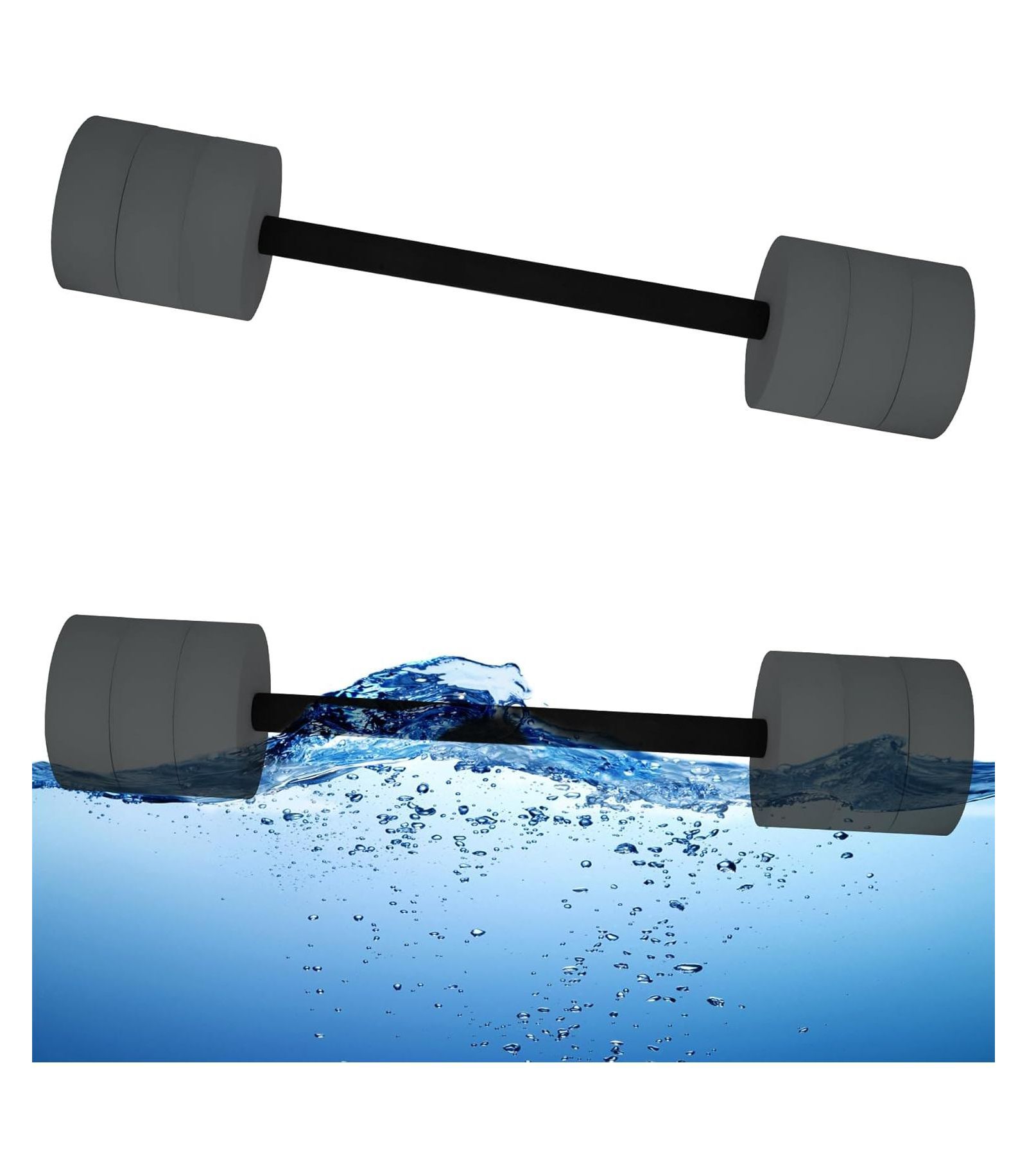 Hikeen Aquatic Exercise EVA Foam Water Dumbbells Pool Resistance Barbells, Set of 2