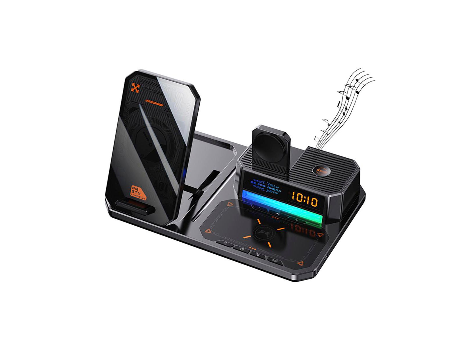 Artudatech 6-in-1 15W Magnetic Fast Charging Wireless Charging Station for iPhone 12-17, Apple Watch, AirPods, and Samsung