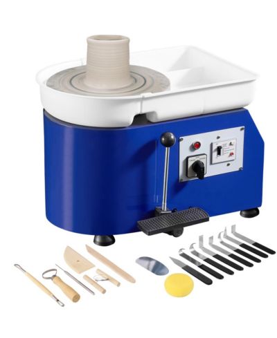Гончарный круг YOBTOP для формовки глины, скорость 0-300RPM, управление ручкой и педалью, съемная чаша ABS, набор для творчества для взрослых и начинающих