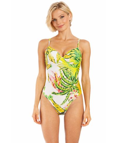 Женский слитный купальник La Moda Clothing Women's Tropical One-Piece Swimsuit