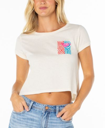 Женская укороченная футболка Roxy Graphic Cotton