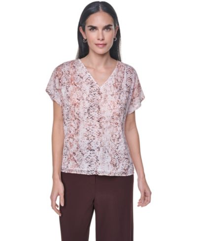 Женская блузка Calvin Klein Petite Short-Sleeve V-Neck