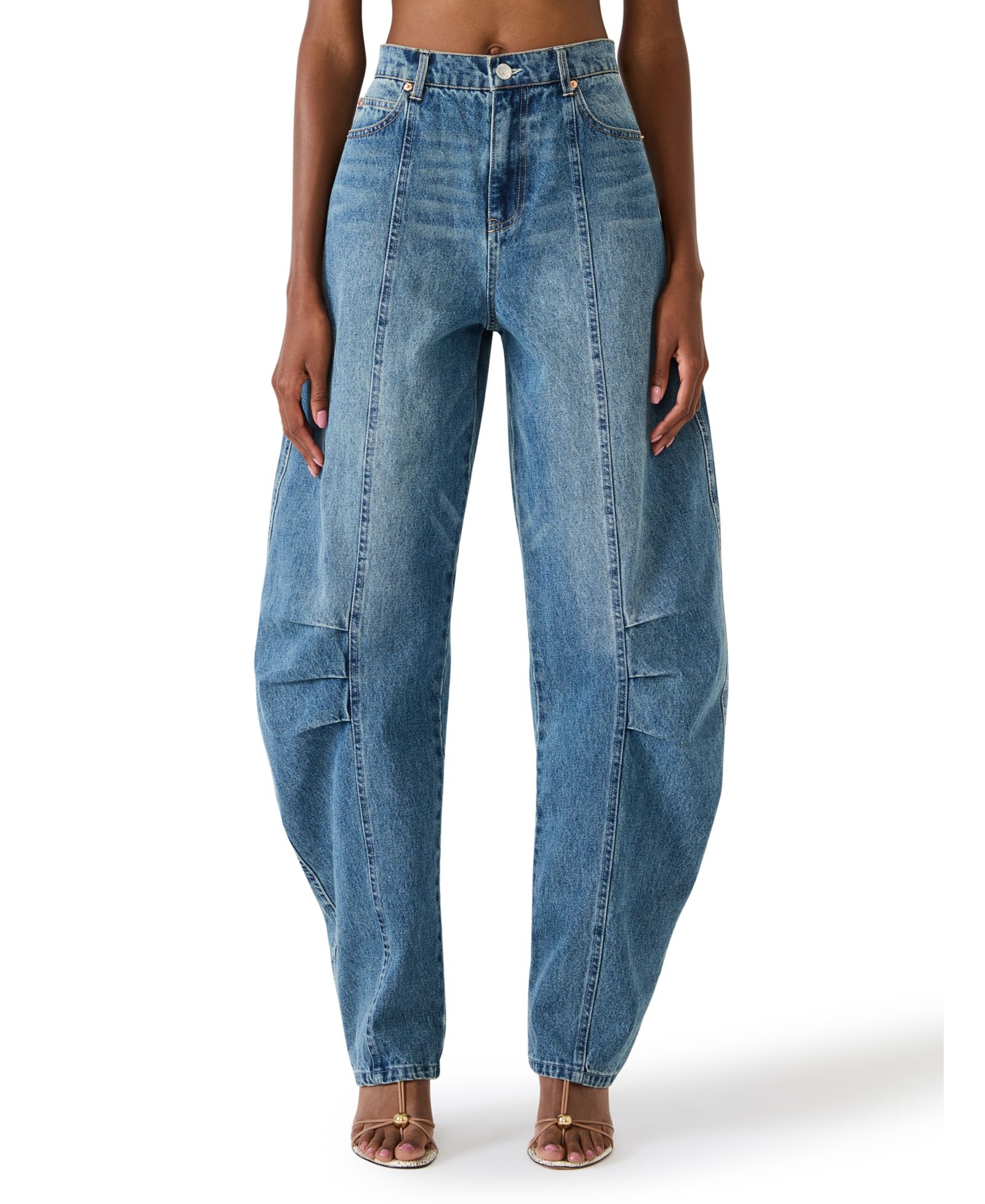 Steve Madden Women's Austin Loose-Barrel Ankle Jeans
