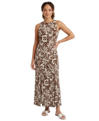 Платье London Times Petite Printed Jewel Neck Midi