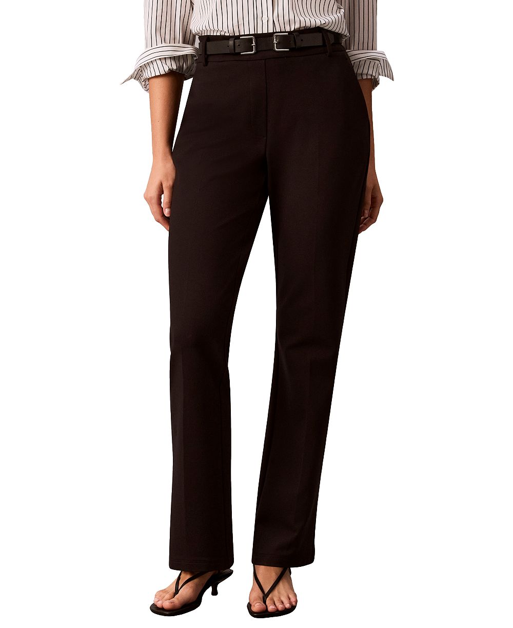 Calvin Klein Women's Hi Twist Compression High-Rise Bootcut Pants