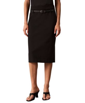 Calvin Klein Women's Belted Pencil Skirt