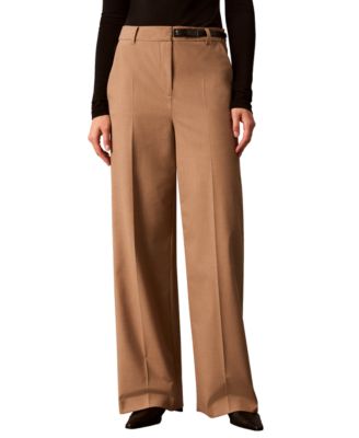 Calvin Klein Women's Wide-Leg High-Rise Pants