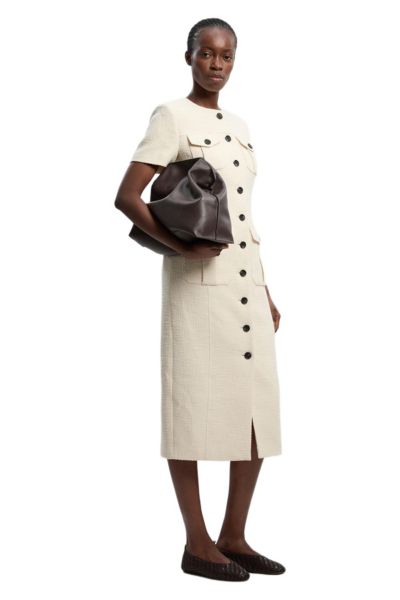 Karen Millen Women's Textured Tweed Tailored Midi Dress