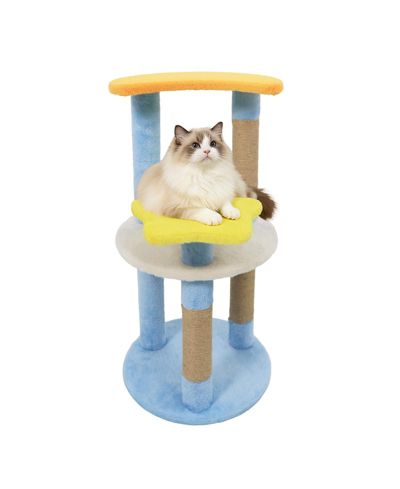 COZITO Cat Tree 29 in Cute with Star and Moon Platforms