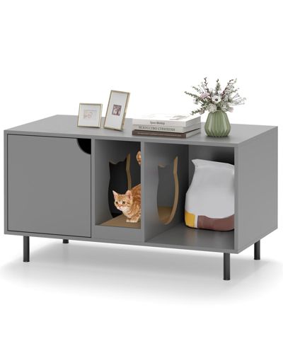 COZITO Cat Litter Box Enclosure 40 in for 2 Cats with Scratcher
