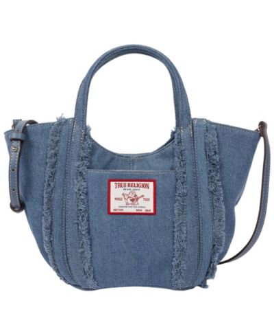 True Religion Atlas сумка тоут из денима с отстегивающимся ремешком через плечо