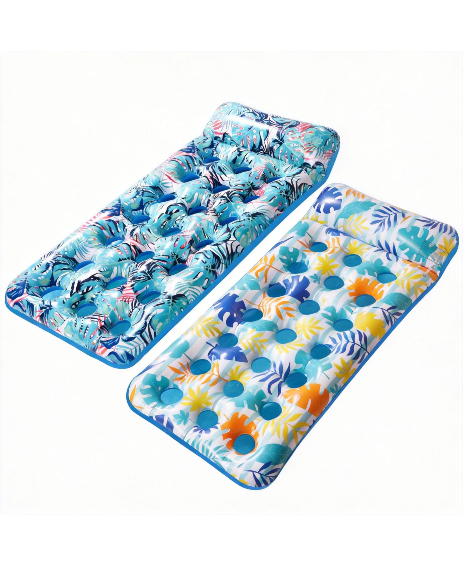 GNUADZ 2 Pack Inflatable Pool Float Mat Headrest Lake Raft Lounger