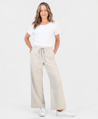 Женские брюки Style & Co Petite Dobby с высокой талией, широкие, на резинке, эксклюзив Macy's