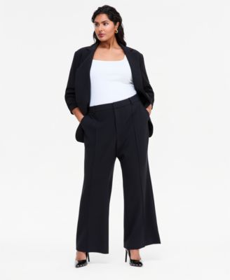 I.N.C. International Concepts Plus Size High-Waist Bootcut Pants, Macy's Exclusive
