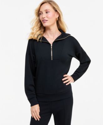 I.N.C. International Concepts Women's Quarter Zip Long-Sleeve Tunic, Macy's Exclusive