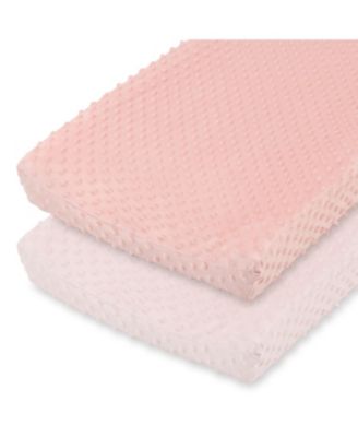 The Peanutshell Minky Ultra Soft Baby Mat Cover for Girls, 2 Pack