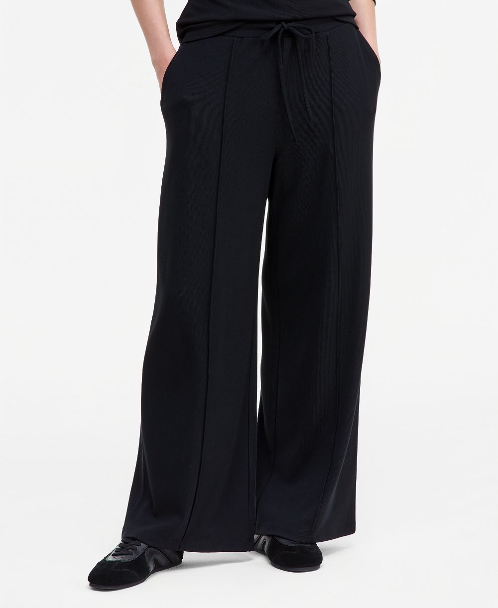 I.N.C. International Concepts Women's Rib-Knit Wide-Leg Pull-On Pants, Macy's Exclusive