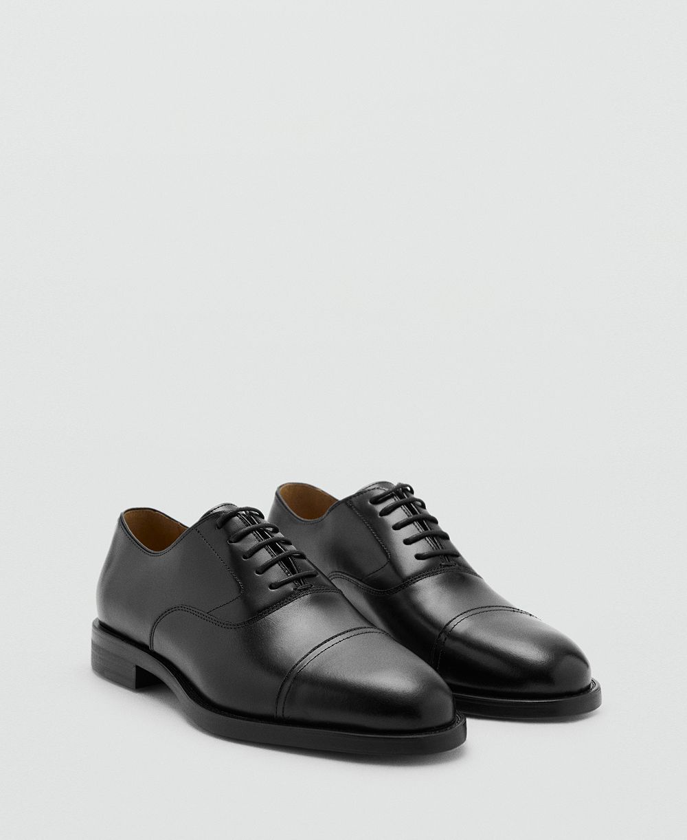 Мужские кожаные туфли Mango Oxford Style
