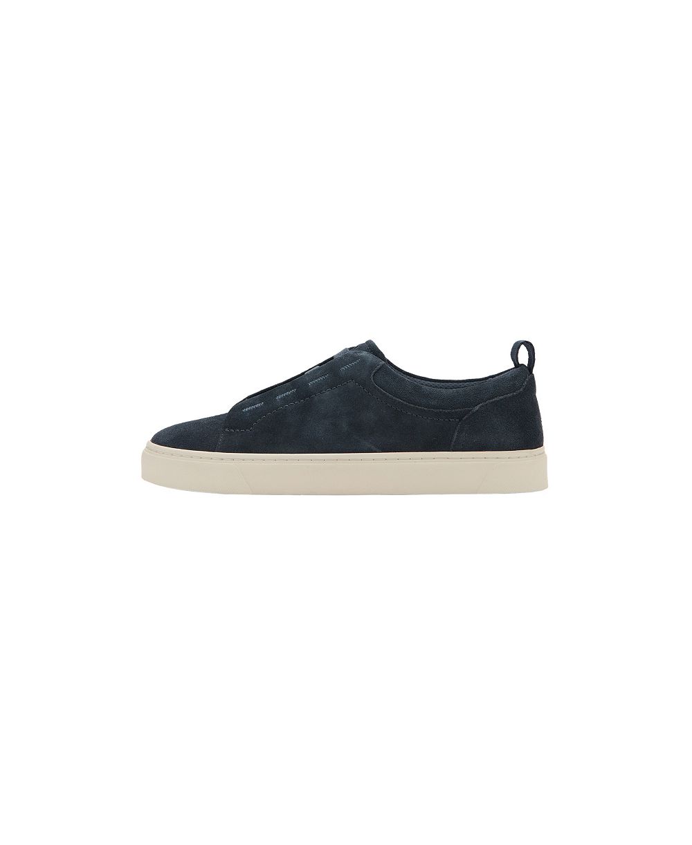 MANGO Men's Vibram Sole Suede Leather Slip-On Sneakers