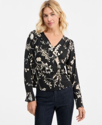 I.N.C. International Concepts Женская Floral Long-Sleeve Blouse