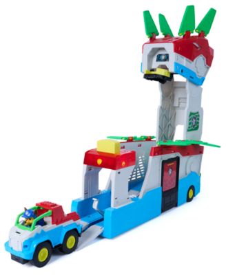 Paw Patrol Chase Dino Movie 2-in-1 Transforming Playset with Vehicles, Ages 3+