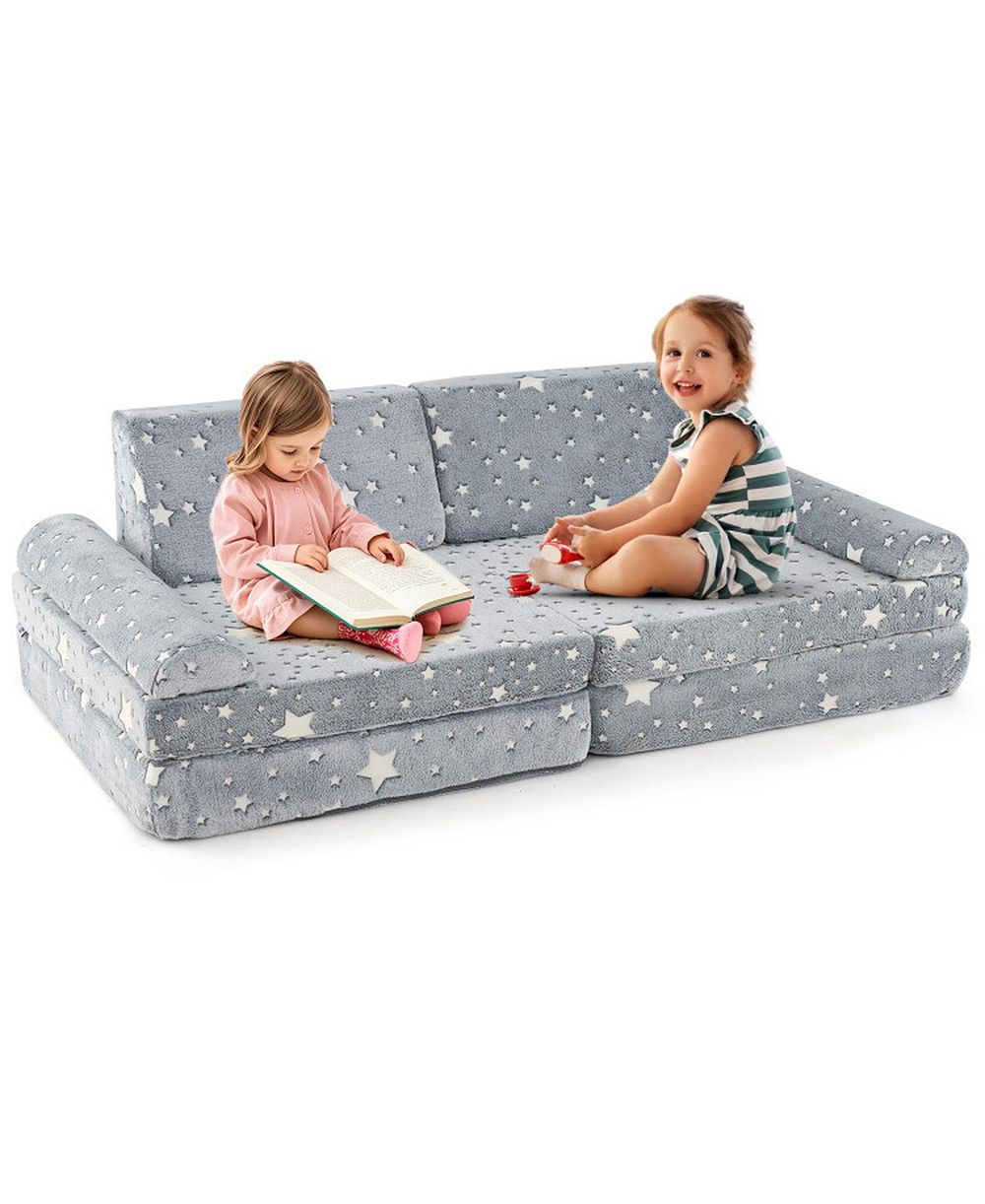 Игровой диван GOUUN 8-Piece Glow-in-the-Dark Toddler Sectional Play Couch