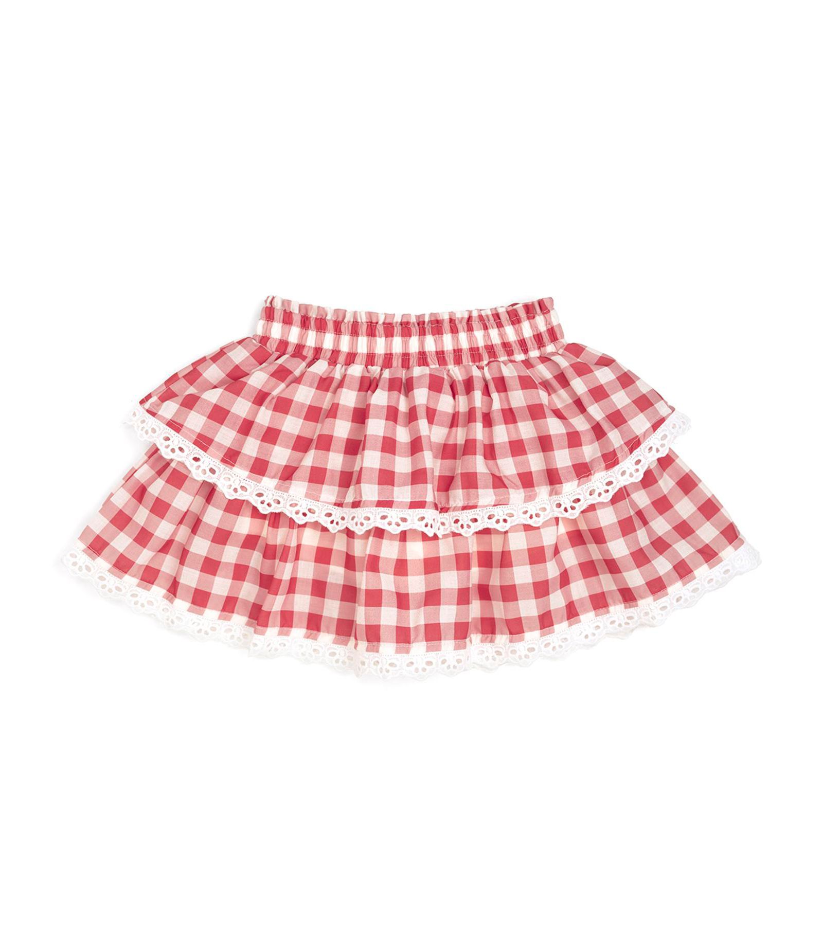 Детский шорты-юбка Sweet Wink Red Gingham для девочек