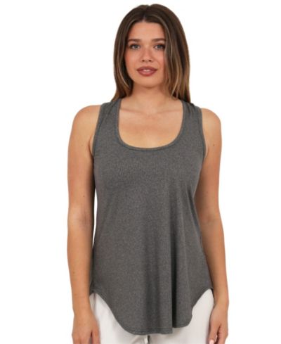 24seven Comfort Apparel Женский Ribbed Scoop Neck Tank Top