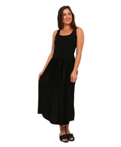 24seven Comfort Apparel Women's Scoop Neck Maxi Dress
