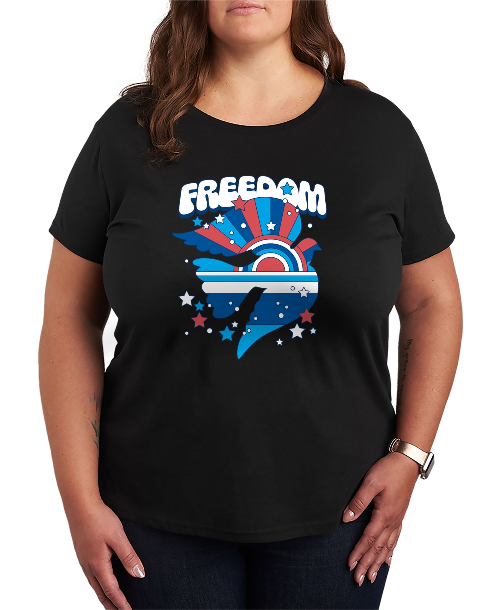 Hybrid Apparel Plus Size футболка с графикой Instant Message Freedom Dove