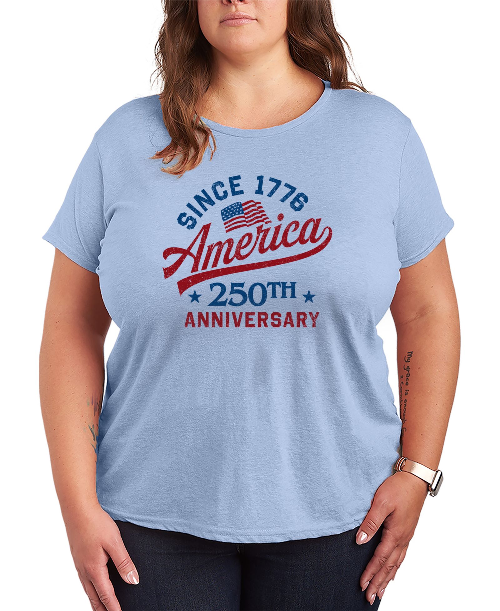 Hybrid Apparel Plus Size футболка с графическим принтом Instant Message America 250