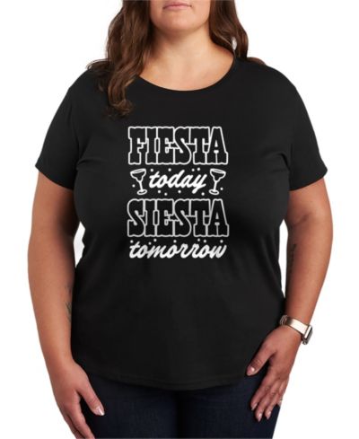 Футболка Hybrid Apparel Plus Size Instant Message Fiesta Today Siesta Tomorrow с коротким рукавом