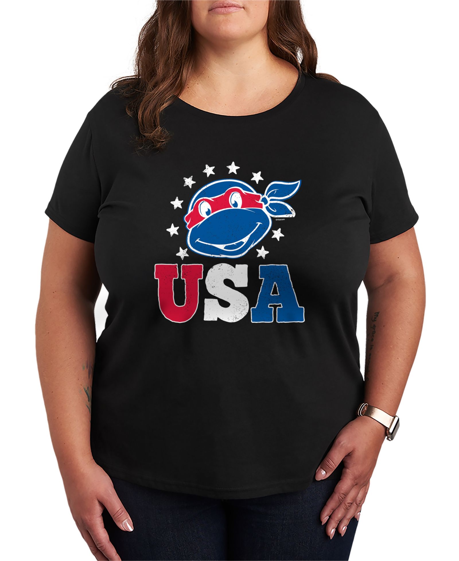 Hybrid Apparel Plus Size футболка с графическим принтом Teenage Mutant Ninja Turtles USA Turtles