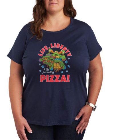 Графическая футболка Hybrid Apparel Plus Size Teenage Mutant Ninja Turtles Life Liberty Pursuit of Pizza