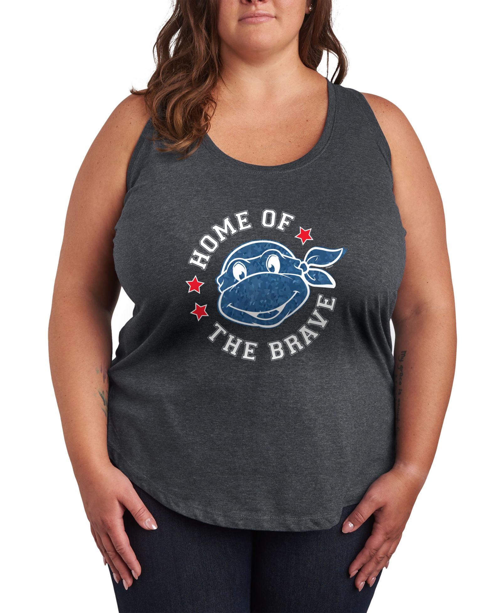 Майка Hybrid Apparel Plus Size Teenage Mutant Ninja Turtles Born Raised USA Racerback Graphic