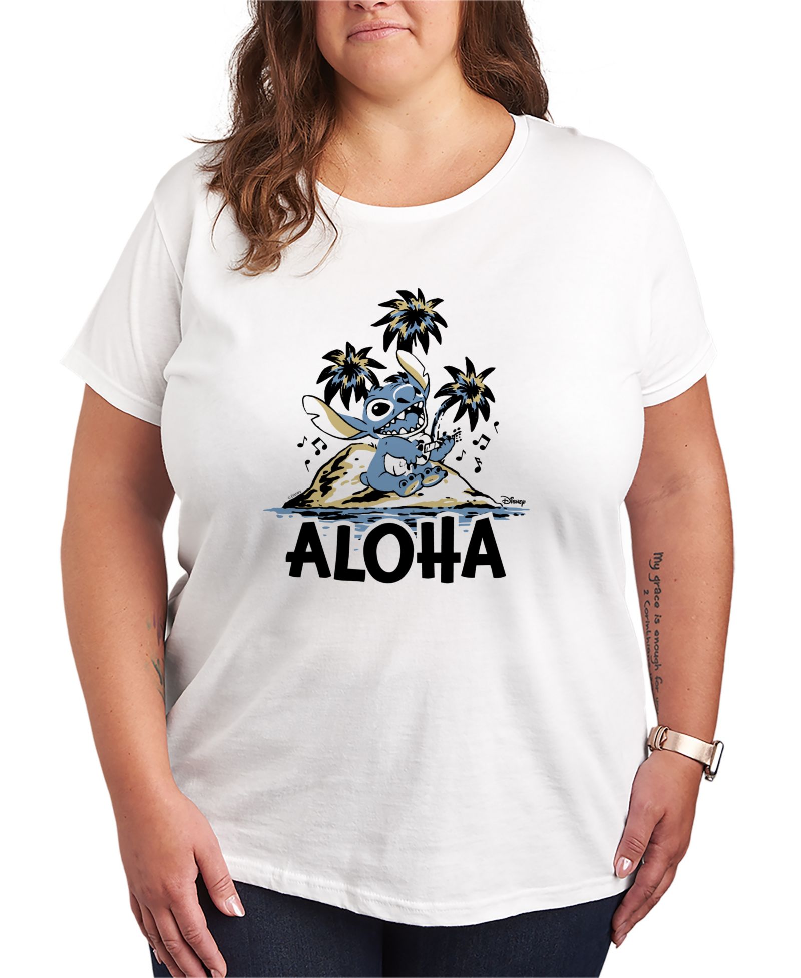Мужская футболка Hybrid Apparel Lilo Stitch Aloha Island с графикой, Plus Size