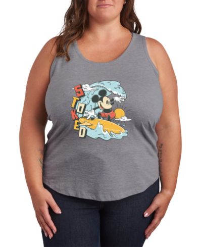 Женский топ Hybrid Apparel Plus Size Disney Mickey Surfing