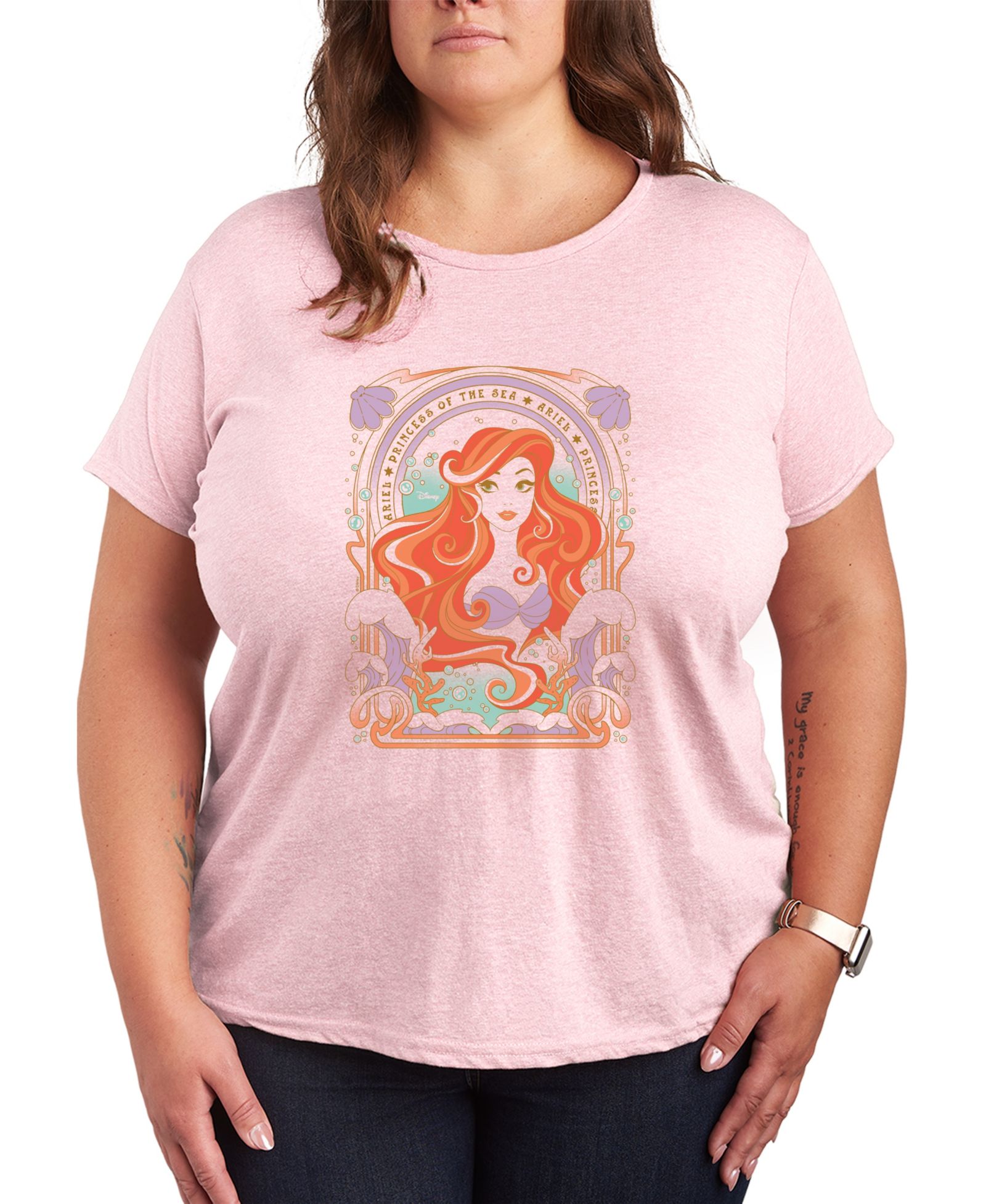 Hybrid Apparel Plus Size футболка Disney Princess Ariel Art Nouveau